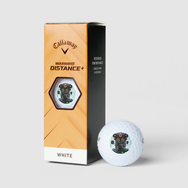 Robot 5 Callaway Warbird golf balls 3 pk (Packaging)