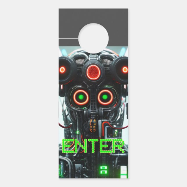 Robot 5 Enter Access Denied door hanger (Front)