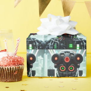 Robot 5 glossy wrapping paper