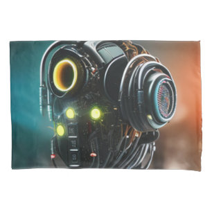 Robot 5 grey standard pillowcase