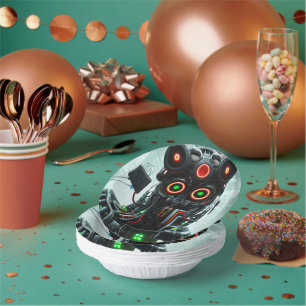 Robot 5 paper bowls plate