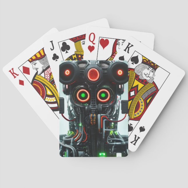 Robot 5 Poker playing cards (Back)