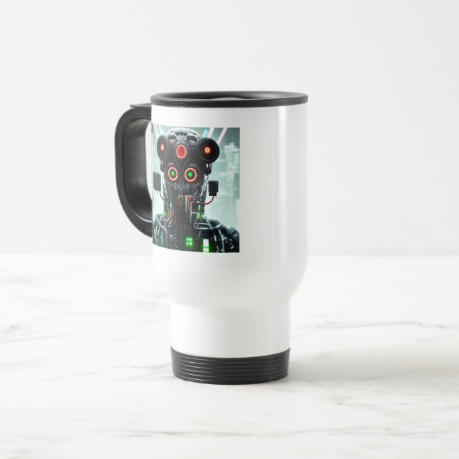 Robot 5 travel commuter mug (Front Left)
