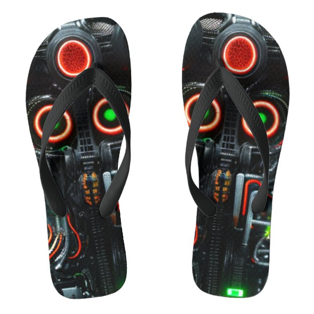 Robot 5 wide flip flops (Footbed)