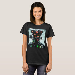  Robot 5 women black T-shirt