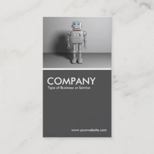 Robot - 70pc Grey Business Card
