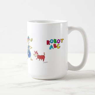 Robot ABC coffee mug by Jerry Hunt