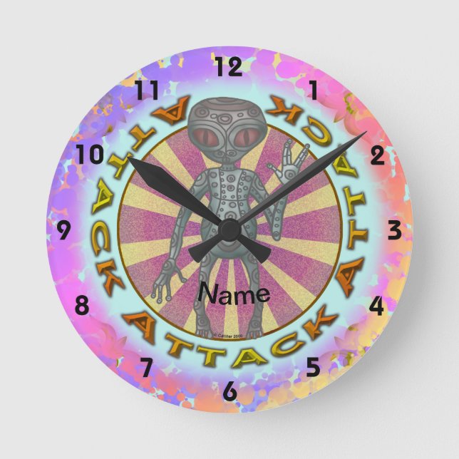 Robot Alien Attack   Clock (Front)