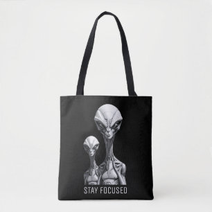 Robot Aliens Tote Bag