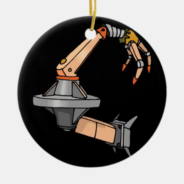 Robot Arm Ceramic Tree Decoration (Front)