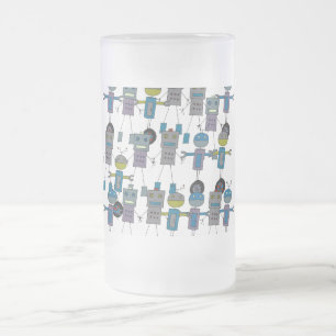 Robot Army Frosted Mug