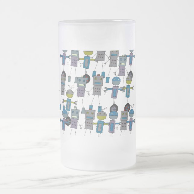 Robot Army Frosted Mug (Center)