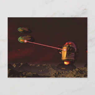 Robot Attack 2 Postcard