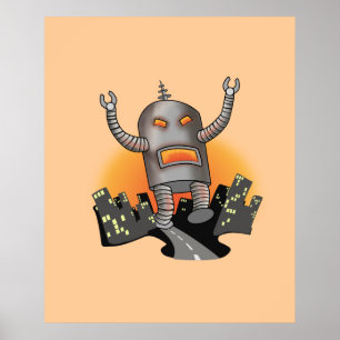 Robot Attack Poster