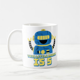 Robot Birthday 5 years Coffee Mug
