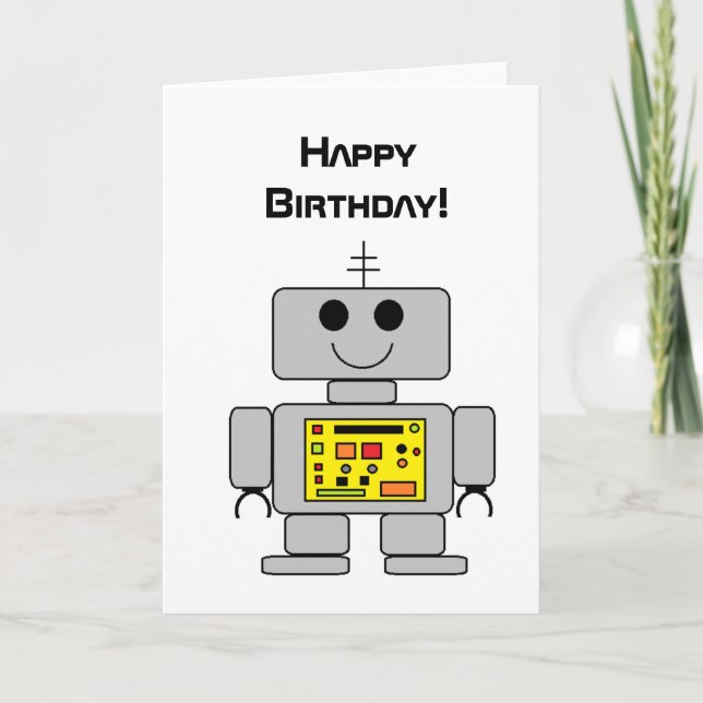 "Robot" Birthday Card (Front)