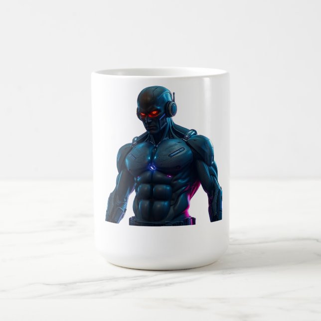 Robot Bodybuilder Coffee Mug (Center)