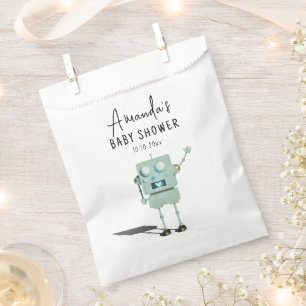 Robot boy Baby Shower Favour Bags