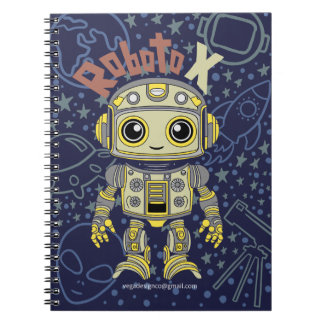 Robot Boy Spiral Photo Notebook