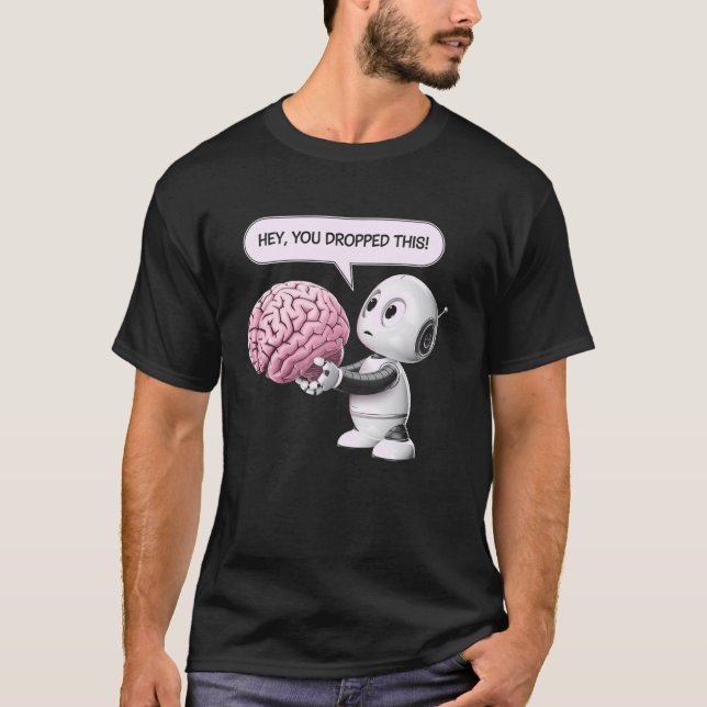 Robot Brain Funny Science Lover Artificial Intelli T-Shirt (Front)