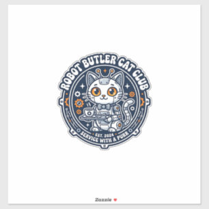 Robot Butler Cat Pet Lover Shirt Art - Robot Butle
