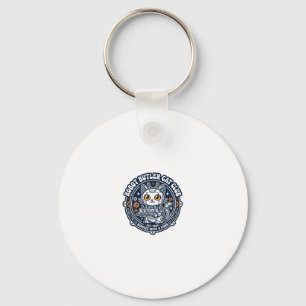 Robot Butler Cat Pet Lover Shirt Art - Robot Butle Key Ring