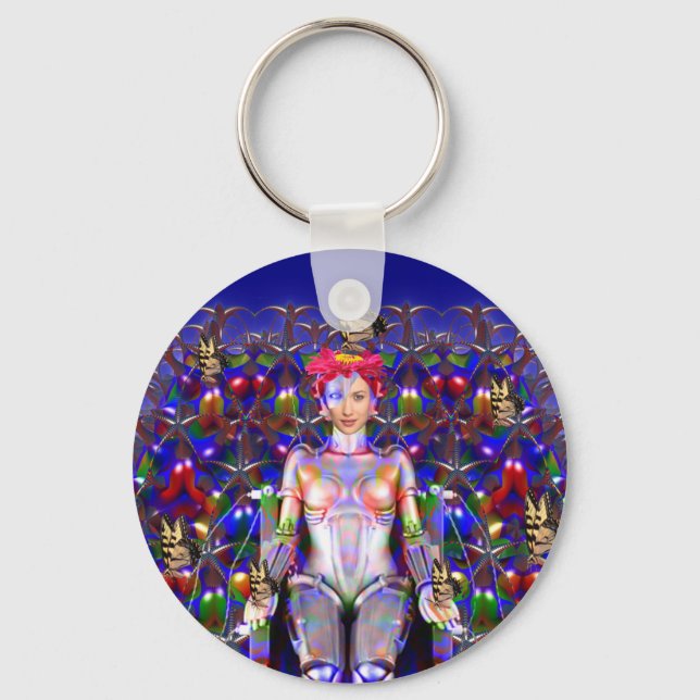 Robot Butterfly Key Ring (Front)
