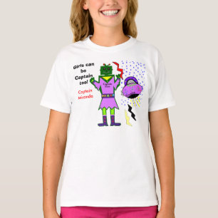 Robot Captain Zoey Girls Can Be Captain Too T-Shirt
