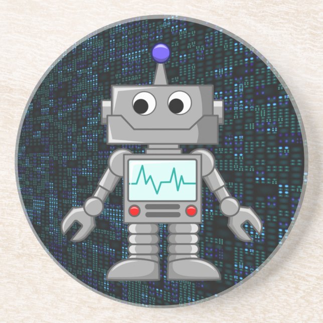 robot cartoon coaster (Front)