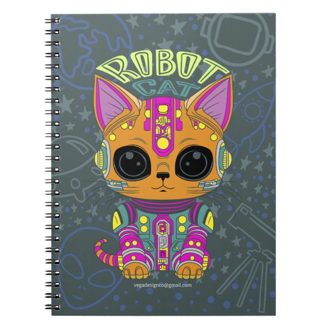Robot Cat Notebook (Front)