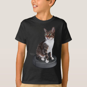 Robot Cat Vacuum Cleaner Feline Animal Cute Cat T-Shirt