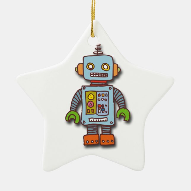 Robot Ceramic Tree Decoration (Front)
