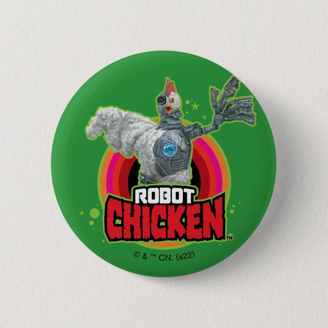Robot Chicken Character Logo 6 Cm Round Badge (Front)