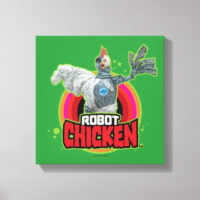Robot Chicken Character Logo Canvas Print (Front)
