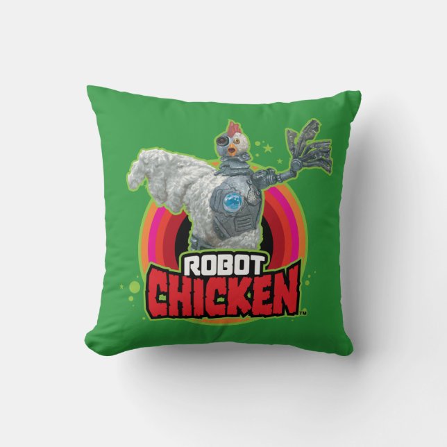 Robot Chicken Character Logo Cushion (Front)
