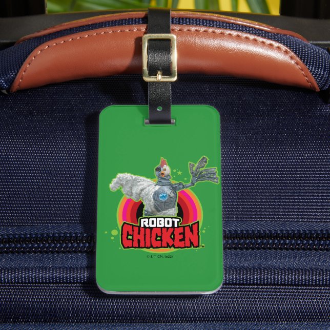 Robot Chicken Character Logo Luggage Tag (Front Insitu 2)