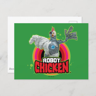 Robot Chicken Character Logo Postcard