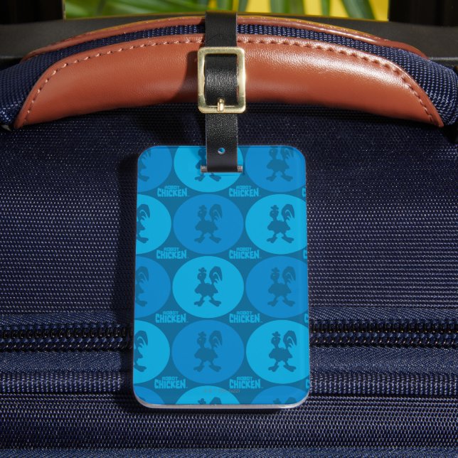 Robot Chicken Circle Pattern Luggage Tag (Front Insitu 2)