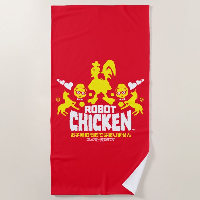 Robot Chicken Nerd Unicorn Graphic Beach Towel (Front)
