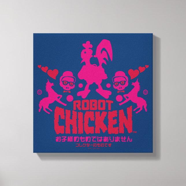Robot Chicken Nerd Unicorn Graphic Canvas Print (Front)