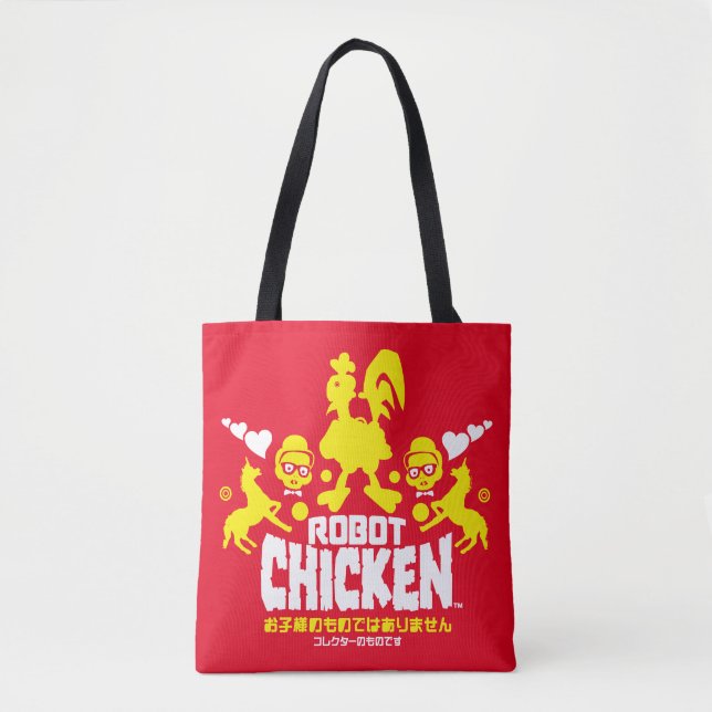 Robot Chicken Nerd Unicorn Graphic Tote Bag (Front)