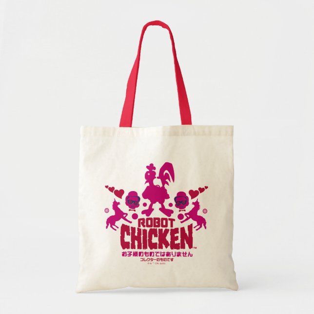 Robot Chicken Nerd Unicorn Graphic Tote Bag (Front)