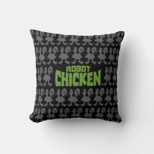Robot Chicken Silhouette Pattern Cushion