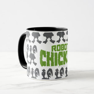 Robot Chicken Silhouette Pattern Mug