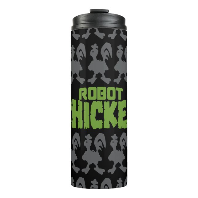 Robot Chicken Silhouette Pattern Thermal Tumbler (Front)