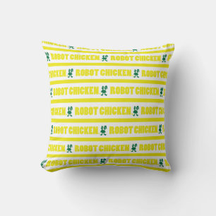 Robot Chicken Stripe Pattern Cushion