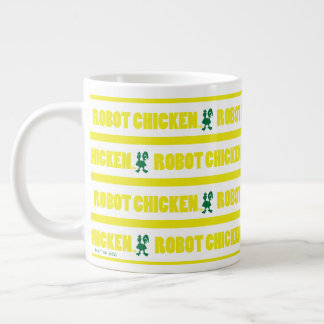 Robot Chicken Stripe Pattern Large Coffee Mug