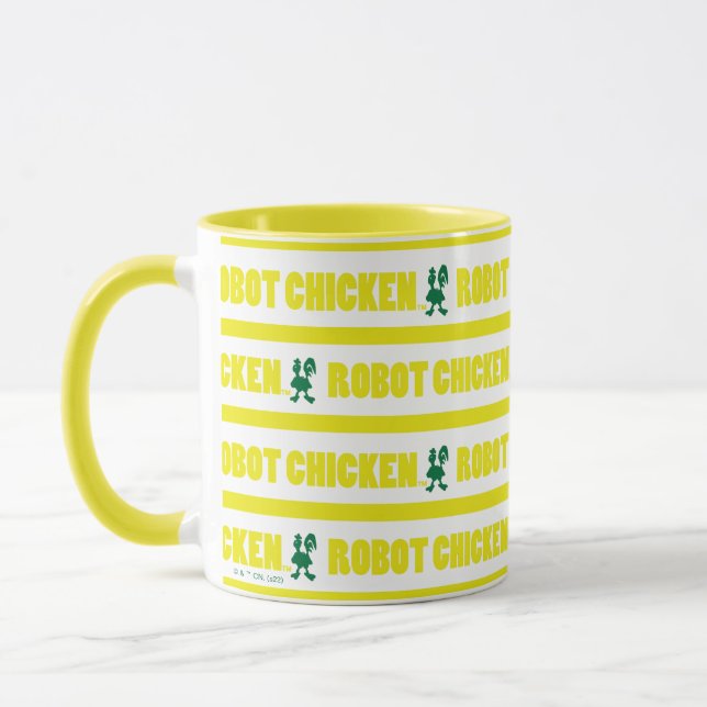 Robot Chicken Stripe Pattern Mug (Left)