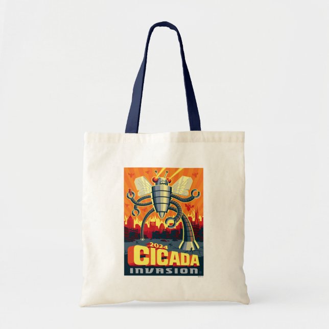 Robot Cicada Tote Bag (Front)