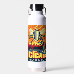 Robot Cicada Water Bottle